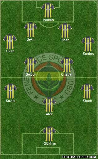 Fenerbahçe SK Formation 2010