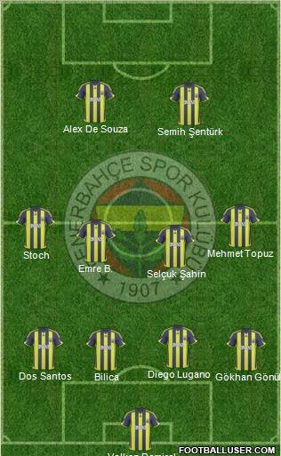 Fenerbahçe SK Formation 2010