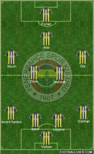 Fenerbahçe SK Formation 2010