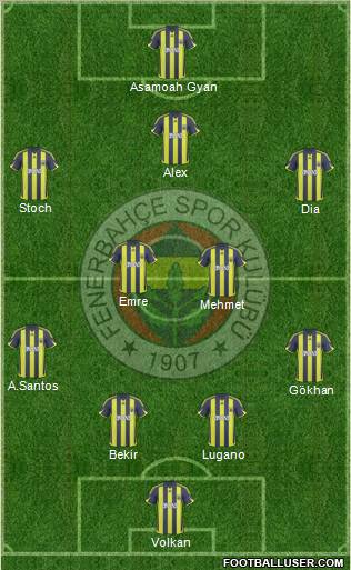 Fenerbahçe SK Formation 2010