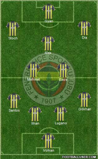Fenerbahçe SK Formation 2010