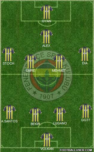 Fenerbahçe SK Formation 2010