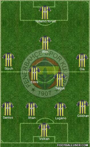 Fenerbahçe SK Formation 2010