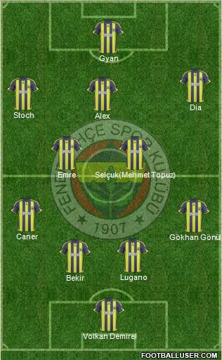 Fenerbahçe SK Formation 2010