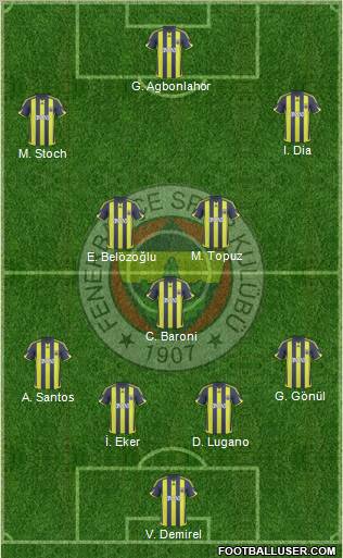 Fenerbahçe SK Formation 2010
