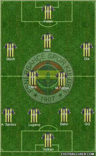 Fenerbahçe SK Formation 2010