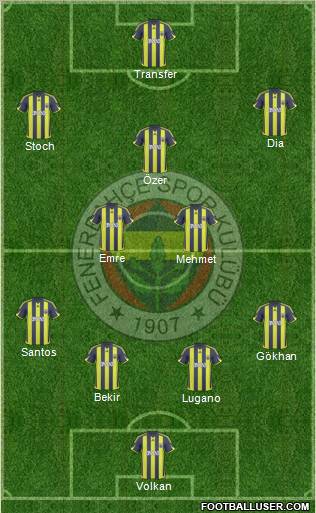 Fenerbahçe SK Formation 2010