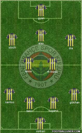 Fenerbahçe SK Formation 2010