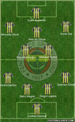 Fenerbahçe SK Formation 2010