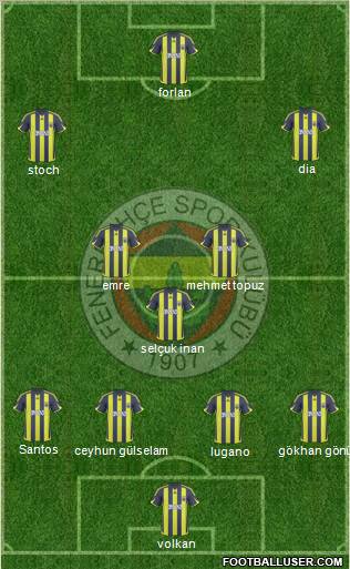 Fenerbahçe SK Formation 2010