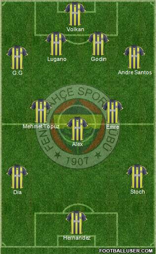 Fenerbahçe SK Formation 2010
