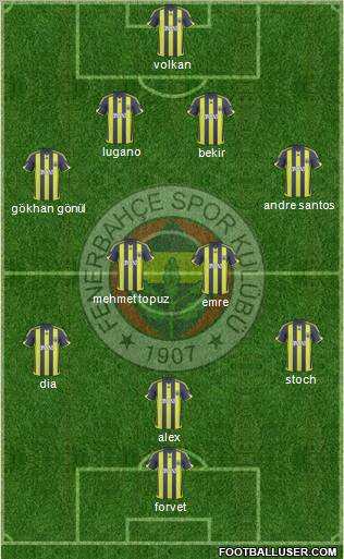 Fenerbahçe SK Formation 2010