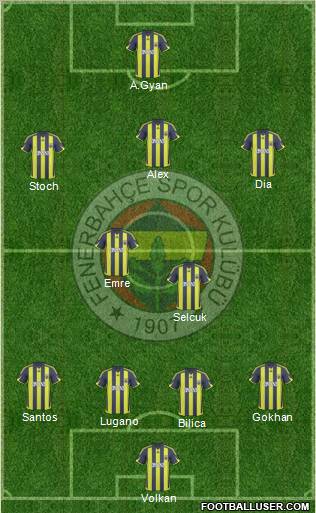 Fenerbahçe SK Formation 2010