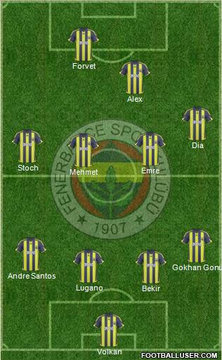Fenerbahçe SK Formation 2010