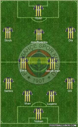 Fenerbahçe SK Formation 2010