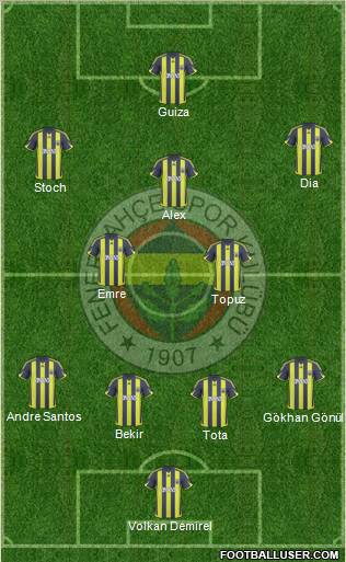 Fenerbahçe SK Formation 2010