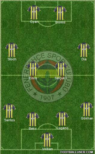 Fenerbahçe SK Formation 2010
