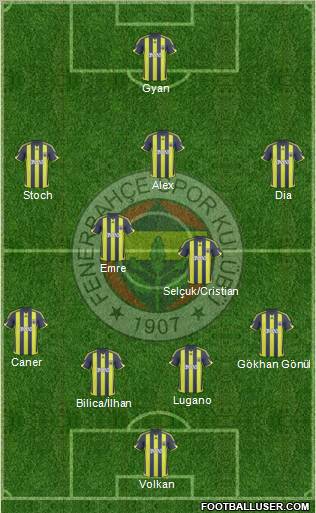 Fenerbahçe SK Formation 2010