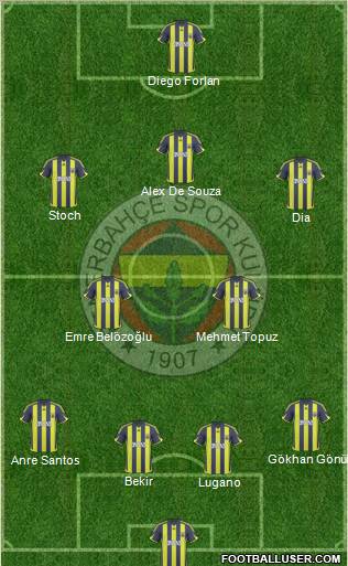 Fenerbahçe SK Formation 2010
