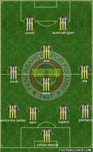 Fenerbahçe SK Formation 2010