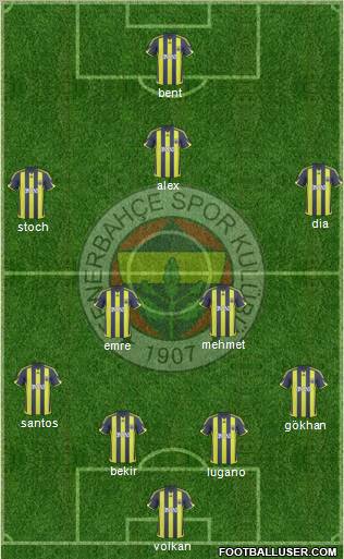 Fenerbahçe SK Formation 2010