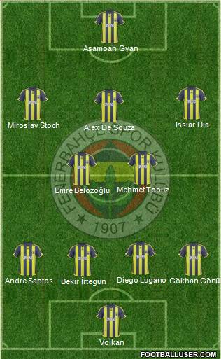 Fenerbahçe SK Formation 2010