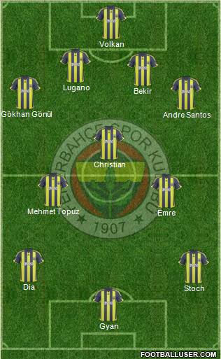 Fenerbahçe SK Formation 2010