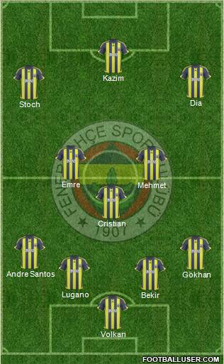 Fenerbahçe SK Formation 2010
