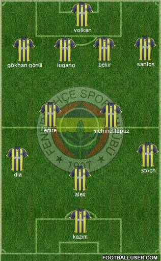 Fenerbahçe SK Formation 2010