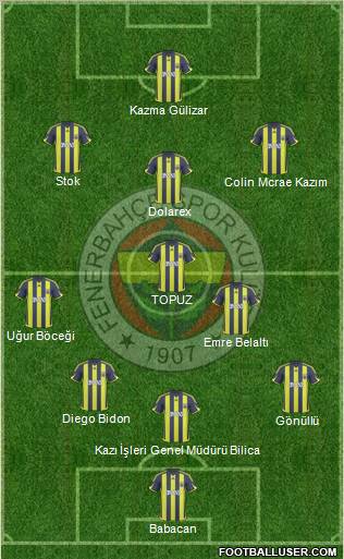 Fenerbahçe SK Formation 2010