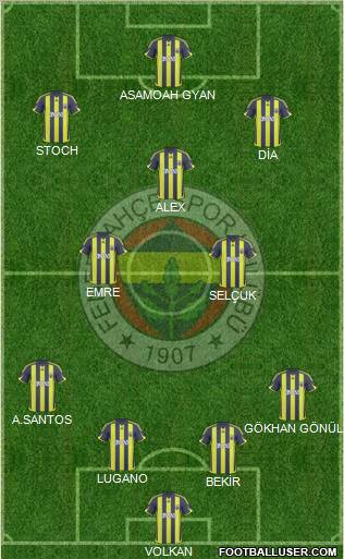Fenerbahçe SK Formation 2010