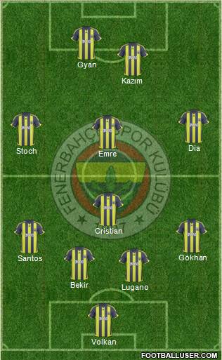 Fenerbahçe SK Formation 2010