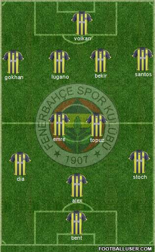 Fenerbahçe SK Formation 2010