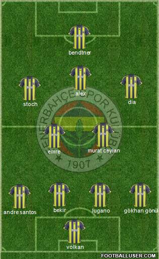 Fenerbahçe SK Formation 2010