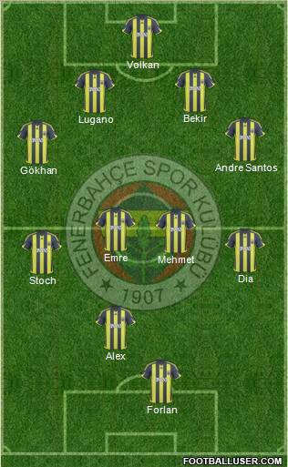 Fenerbahçe SK Formation 2010