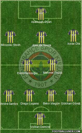 Fenerbahçe SK Formation 2010