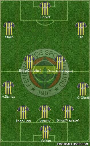 Fenerbahçe SK Formation 2010