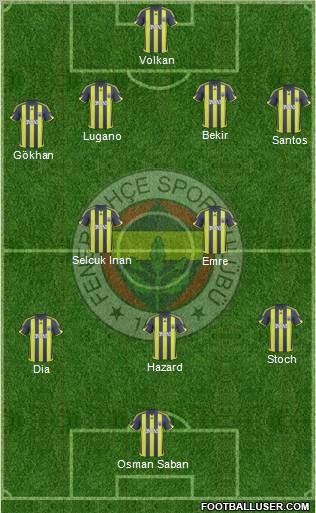 Fenerbahçe SK Formation 2010