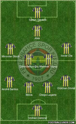 Fenerbahçe SK Formation 2010