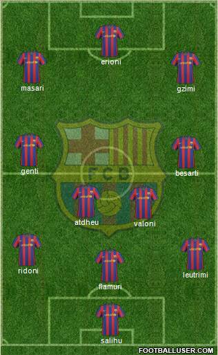 F.C. Barcelona Formation 2010