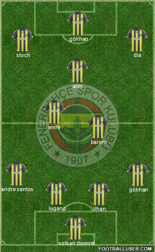 Fenerbahçe SK Formation 2010