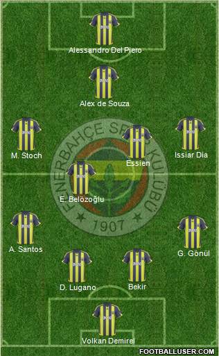Fenerbahçe SK Formation 2010