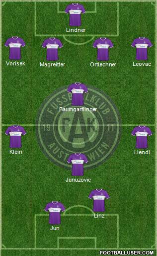 FK Austria Wien Formation 2010