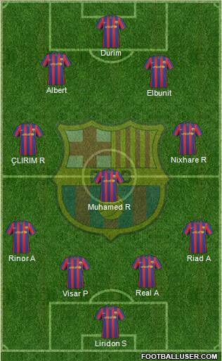 F.C. Barcelona Formation 2010