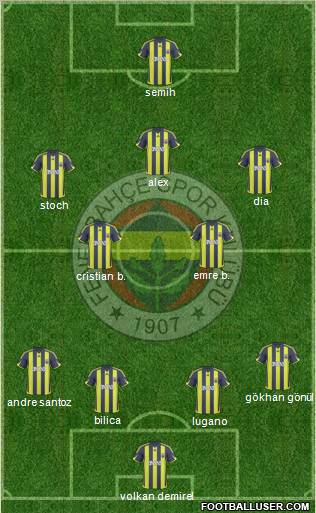 Fenerbahçe SK Formation 2010