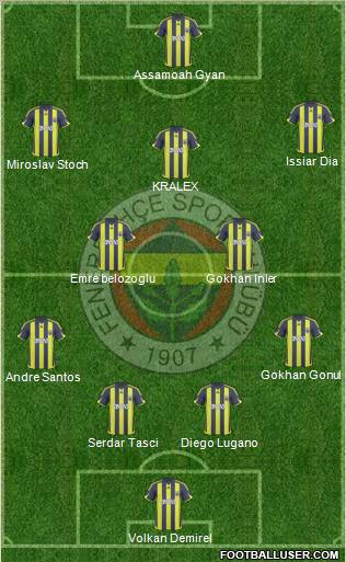 Fenerbahçe SK Formation 2010