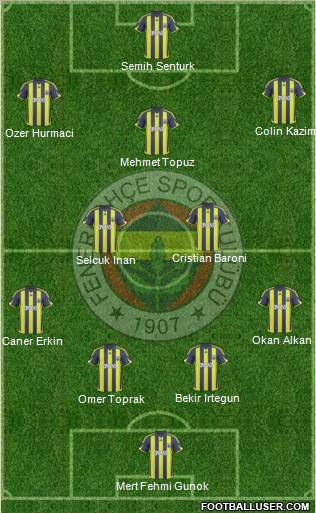 Fenerbahçe SK Formation 2010
