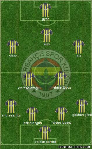 Fenerbahçe SK Formation 2010