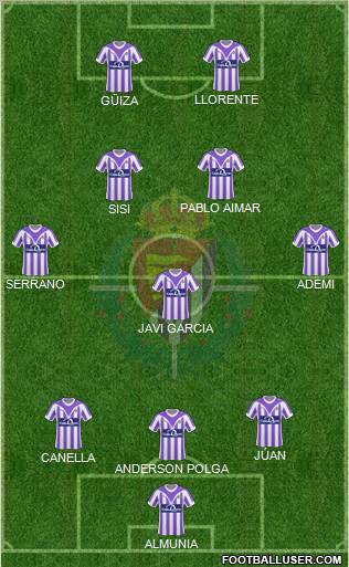 R. Valladolid C.F., S.A.D. football formation