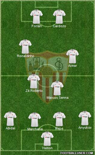 Sevilla F.C., S.A.D. football formation